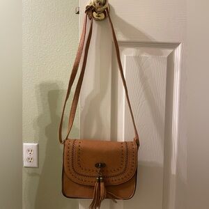 Tan Leather Crossbody Bag